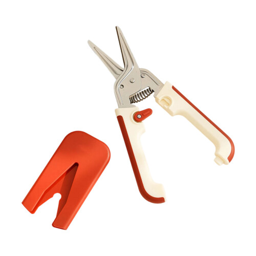 Food Grade Bone Cutter Scissors Durable Nonrust Steel-white red