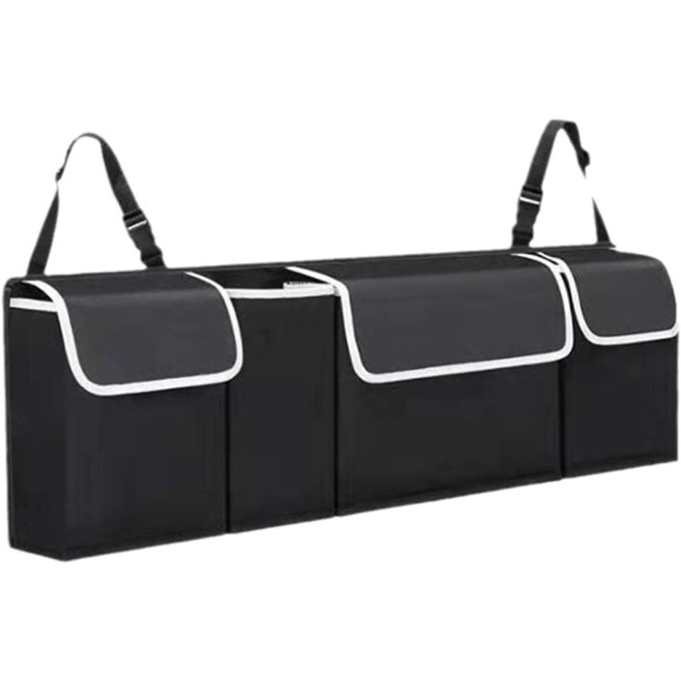 Car Boot Organiser Fiat 500 Ii Hybrid Foldable Car Tidy Storage Bag, Multicompartment, Black 9365049024594
