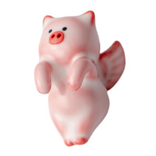 Compagnon de thés de cochon sculpté à la main, ornement en