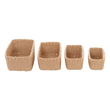 Pack of 4/5 Simple Elegant Woven Baskets Perfect for Renters-B