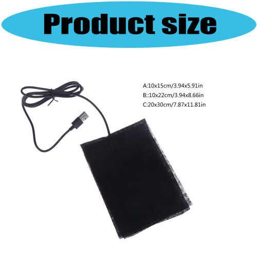 Transportable USB Heating Mat USB Heater Heated Pad-10x15cm 2