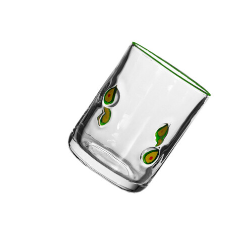 Practical Glass Juice Cup for Daily Drink Fruit Design-avocado