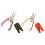 Food Grade Bone Cutter Scissors Durable Nonrust Steel-white red 2