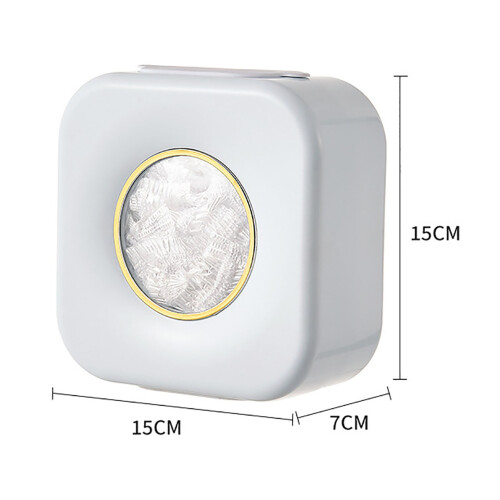 Wall-Mounted Plastic Wrap Storage Box, 15x15x7cm, Punch-Free Waterproof 1