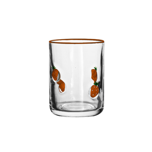 Clear Glass Juice Cup Boosts Visual Appeal For-strawberry