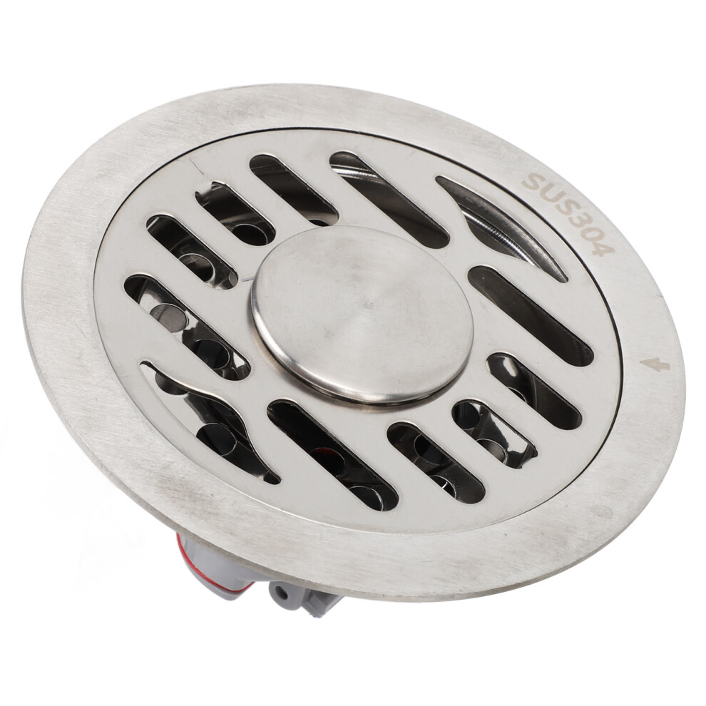 10Cm Round Stainless Steel Floor Drain Kit For 50Â75Mm Pipes Odor Control 8421368767060