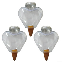 3 Pack Automatic Plant Watering Globes with HeartShaped Self Watering Stakes for Indoor Plants