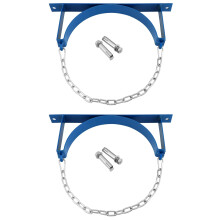 Gas Cylinder Wall Mount Bracket 4 Pack HeavyDuty Steel with Adjustable Safety Chain and Screws