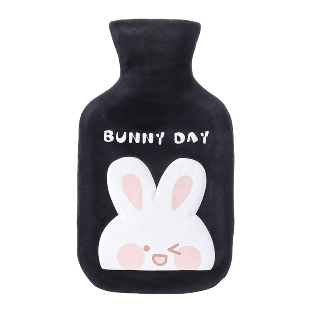 350ML Rubber Hot Water Bottle with Plush Cover for Kids and Adults, LongLasting Heat Retention