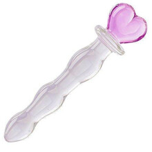(Heart Wand, Pink) Glass Dildo Sex Toy Women
