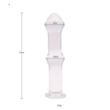 (14cm x 3cm) Sensual Glass Butt Plug Beads Different Sizes / Shapes Anal Stimulation Play