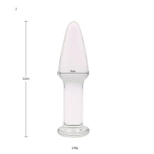 (12cm x 3cm) Sensual Glass Butt Plug Beads Different Sizes / Shapes Anal Stimulation Play