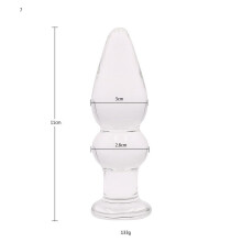 (11cm x 3cm) Sensual Glass Butt Plug Beads Different Sizes / Shapes Anal Stimulation Play