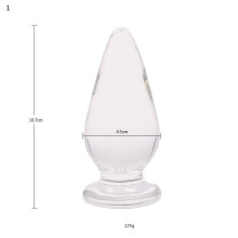 (10.7cm x 4.5 cm) Sensual Glass Butt Plug Beads Different Sizes / Shapes Anal Stimulation Play