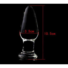 (10.5cm x 3.5cm) Sensual Glass Butt Plug Beads Different Sizes / Shapes Anal Stimulation Play