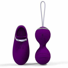 (Purple) Pink Purple 10 Speed Vibrating Kegel Remote Vibrator Ben Wa Balls