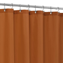 ALYVIA SPRING Burnt Orange Fabric Shower Curtain Liner Waterproof - Soft Hotel Quality Cloth Shower Liner with 3 Magnets, Light-Weight & Machine
