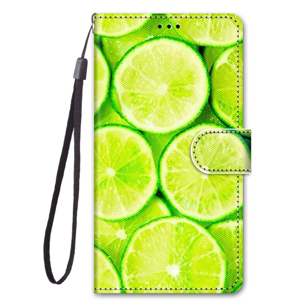 Moto G72 Case, Leather Wallet Stand, Magnetic Flip With Card Slots, Protective Cover For Moto G72 Lime 9412369277244