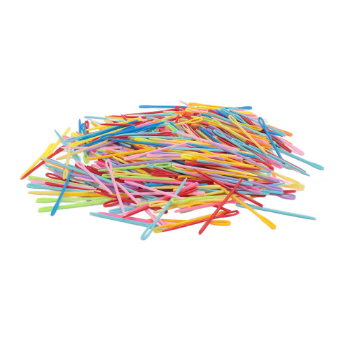 Versatile 1000Pcs Colorful Plastic Needles for Sewing & Knitting Projects 2
