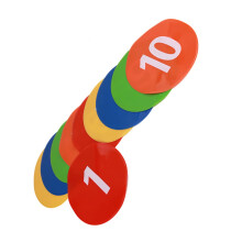 10pcs Soccer Training Markers Agility Drill Plates Heavy-Duty Football Roadblock Cones for Gym Classes