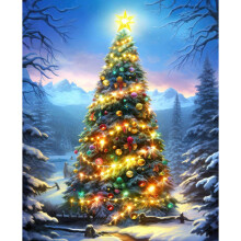 Weihnachtsbaum-Kristall-Gemälde-Set,-2