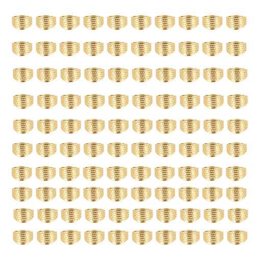 Versatile Metal Sewing Thimbles 100pcs - Adjustable & Rust Resistant 2