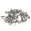 50pcs Metal Sewing Thimble Adjustable Size, Rust-Resistant Silver 16