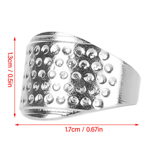 50pcs Metal Sewing Thimble Adjustable Size, Rust-Resistant Silver 1