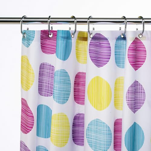 Croydex Croydex Shower Curtain, Textured Dot, 1800 x 1800mm 1