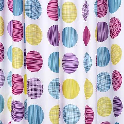 Croydex Croydex Shower Curtain, Textured Dot, 1800 x 1800mm 2