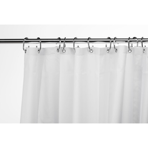 Croydex Croydex GP85115 Professional Plain White Water-Resistant Textile Shower Curtain 1800 X 2000mm 2