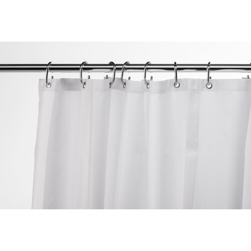 Croydex Croydex Plain White Textile Curtain with Hygiene 'N' Clean, 2000 x 2000mm 1