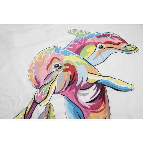 Croydex Croydex Steven Brown Hannah McWave Shower Curtain, Multicolour, 1800x1800 1
