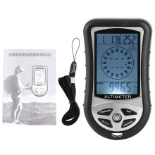 Multifunctionele outdoor meter met digitale hoogtemeter, barometer, bergbeklimthermometer, kompas en ingebouwde weersvoorspellingsfunctie.