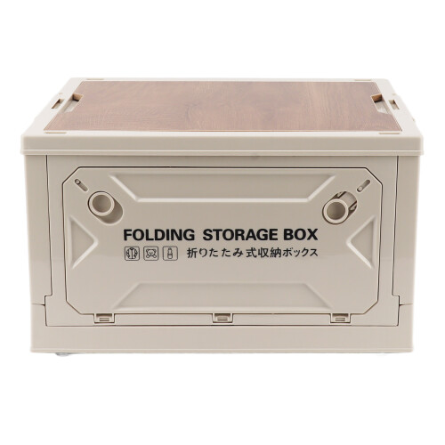 Multi Purpose Organizer Foldable Storage Bins With Lid Dustproof Waterproof Collapsible Design Portable Stackable Grocery Container Disassemblable Top