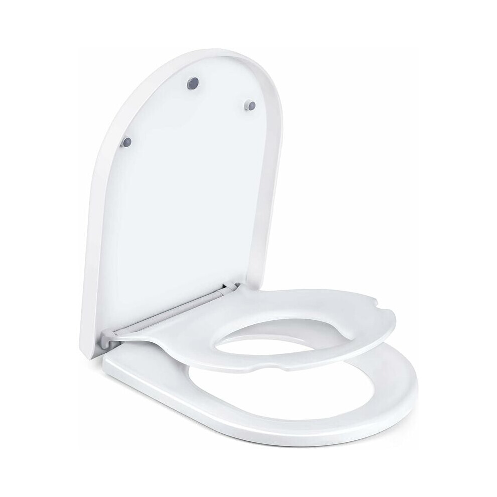 Toilet Seat With Magnetic Child Seat, High-Quality Pp Material Ensures Durability And Resistance To Stains, Soft Close Mechanism Prevents Loud Slams, 9148971431742
