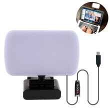 Luce video con attacco magnetico versatile, clip robusta per laptop e telefono, che fornisce modalità di luce calda, bianca e bianco caldo, con 10