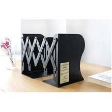 Steady Base Bookend, Adjustable Design for Office, Multifunctional Storage Solutions for Books, DVDs, Extends up to 19 inches