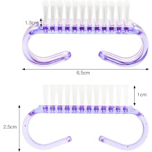 Flexible Plastic Bristles Nail Brush, Eco-Friendly and Healthy Non-Slip Brush for Efficient Cleaning, Manicure Tool for Toes and Nails (4 Pieces)