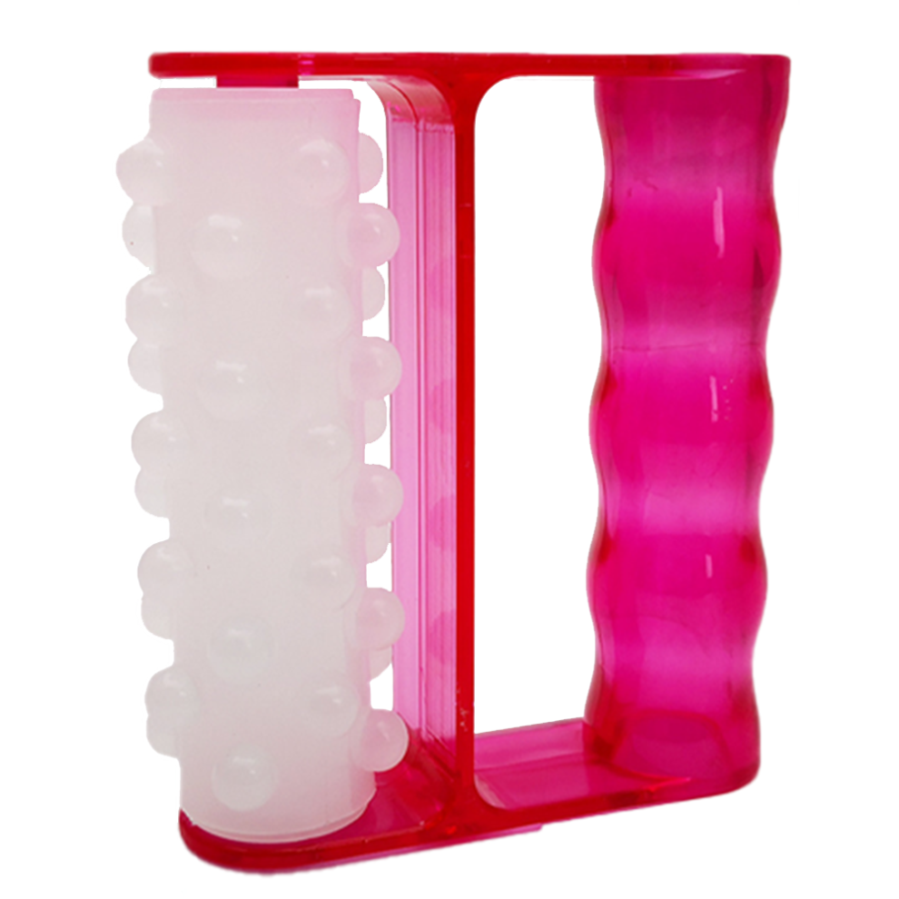 Pink Fascia Release Tool, Neon Massage Roller - Portable Manual Muscle Massager For Wet Or Dry Use