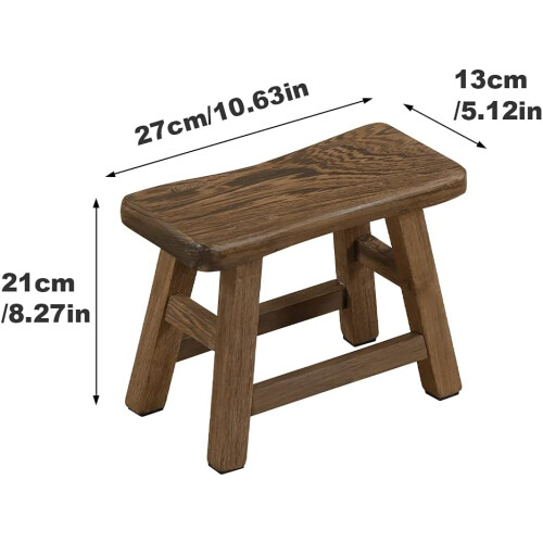 Natural Wood Step Stool Easy To Carry, Lightweight Sturdy Structure For Safe And Versatile Usage 1