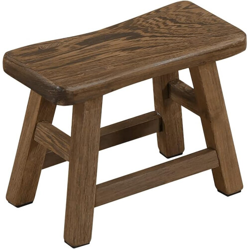 Natural Wood Step Stool Easy To Carry, Lightweight Sturdy Structure For Safe And Versatile Usage