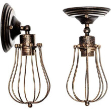 Douille réglable pour un éclairage personnalisable, culot E26 compatible avec différents types d'ampoules, cage Edison en bronze pour une touche