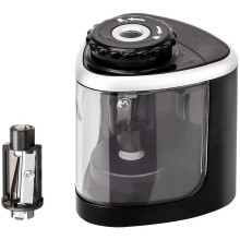 Portable Pencil Sharpener, Double Blade Design for Heavy Duty Use, Compatible with Standard 6-8mm Pencils, Auto Stop Function Ensures No
