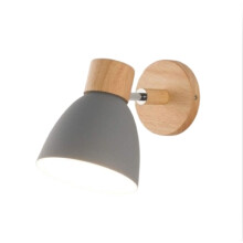 Lampa Balla Inrothlach Laistigh, Feidhmchlár Uilíoch, Sconce Balla Adhmaid agus Miotail Stíl Nordach le Comhéadan Caighdeánach Idirnáisiúnta