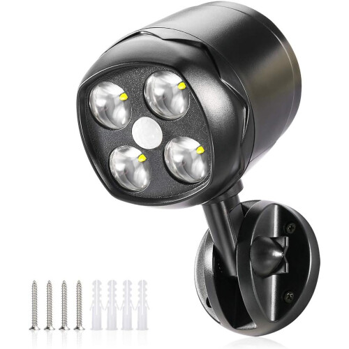 Battery Operated Wireless Spotlight for Outdoor Use, Motion Sensor Light Outdoor with Auto On Off Function, Waterproof Motion Detector Security 1