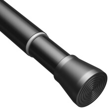 1PCS Tension Rod Shower Curtain Pole No Drilling Spring Loaded Tension Rods Adjustable Curtain Pole Extendable Wardrobe Pole for Clothes (Black