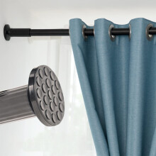 328cm-377cm Long Tension Curtain Rod, No Drilling Extendable Stainless Steel Curtain Pole for Windows and Bathroom,Telescopic Shower Curtain Rod, Room