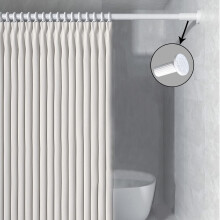 178cm-227cm Long Tension Curtain Rod, No Drilling Extendable Stainless Steel Curtain Pole for Windows and Bathroom,Telescopic Shower Curtain Rod, Room