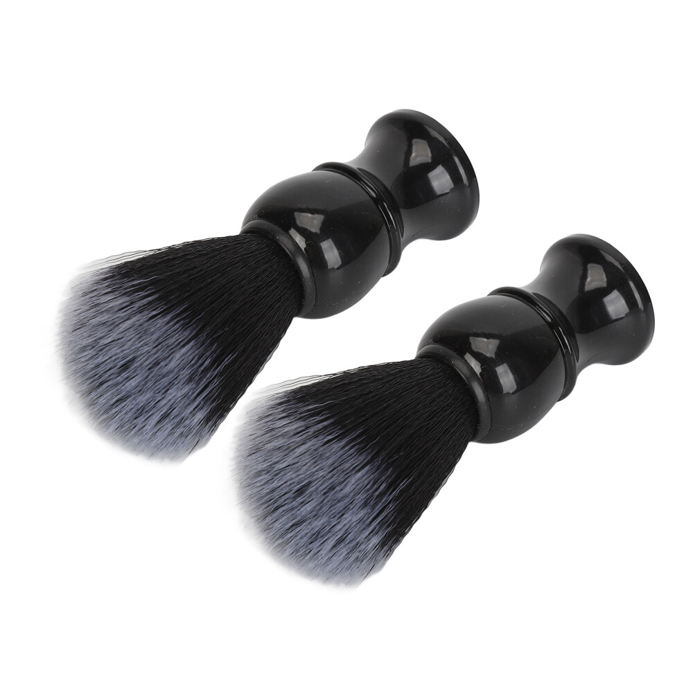 2pcs Men Beard Soap Brush Fine Synthetic Bristles Quick Drying Grooming Tool